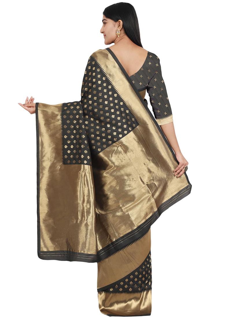 jacquard banarasi saree with blouse - 17553945 - Standard Image - 1