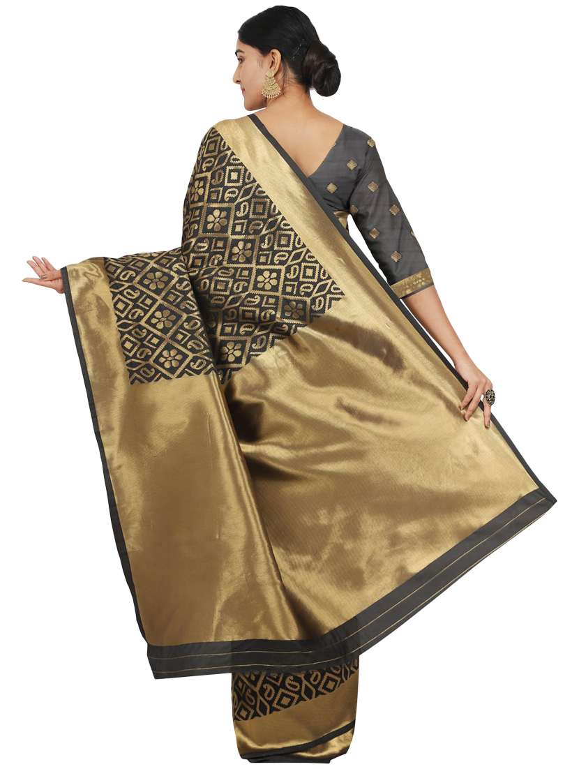 jacquard banarasi saree with blouse - 17553954 - Standard Image - 1