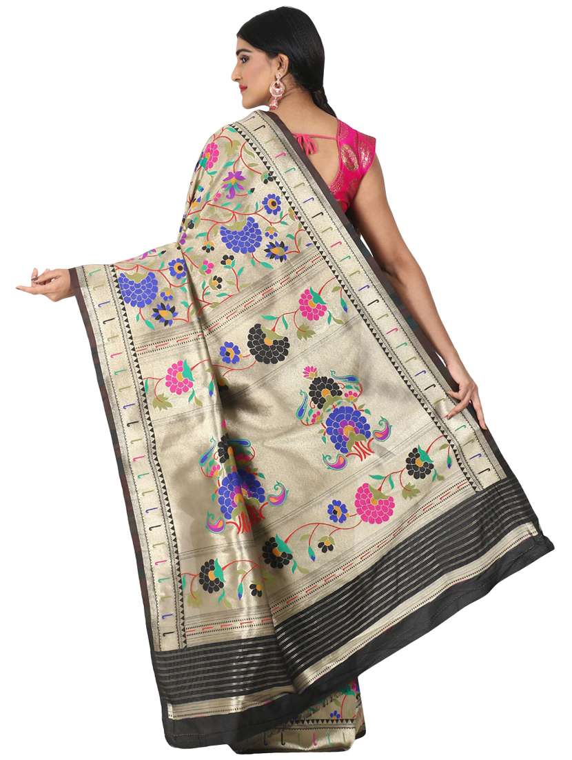 jacquard banarasi saree with blouse - 17553959 - Standard Image - 1