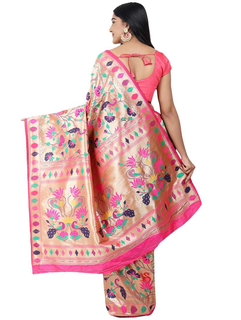 jacquard banarasi saree with blouse - 17553960 - Standard Image - 1