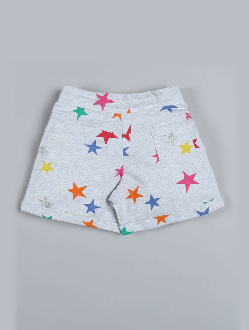 grey printed shorts  - 17554088 -  Standard Image - 1