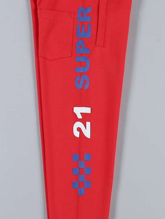 red cotton joggers trouser - 17554230 -  Standard Image - 4