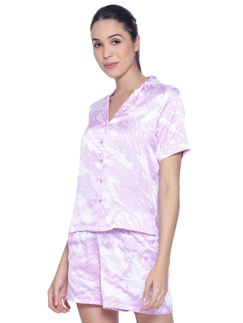 satin nightwear shorts set - 17554826 - Standard Image - 1