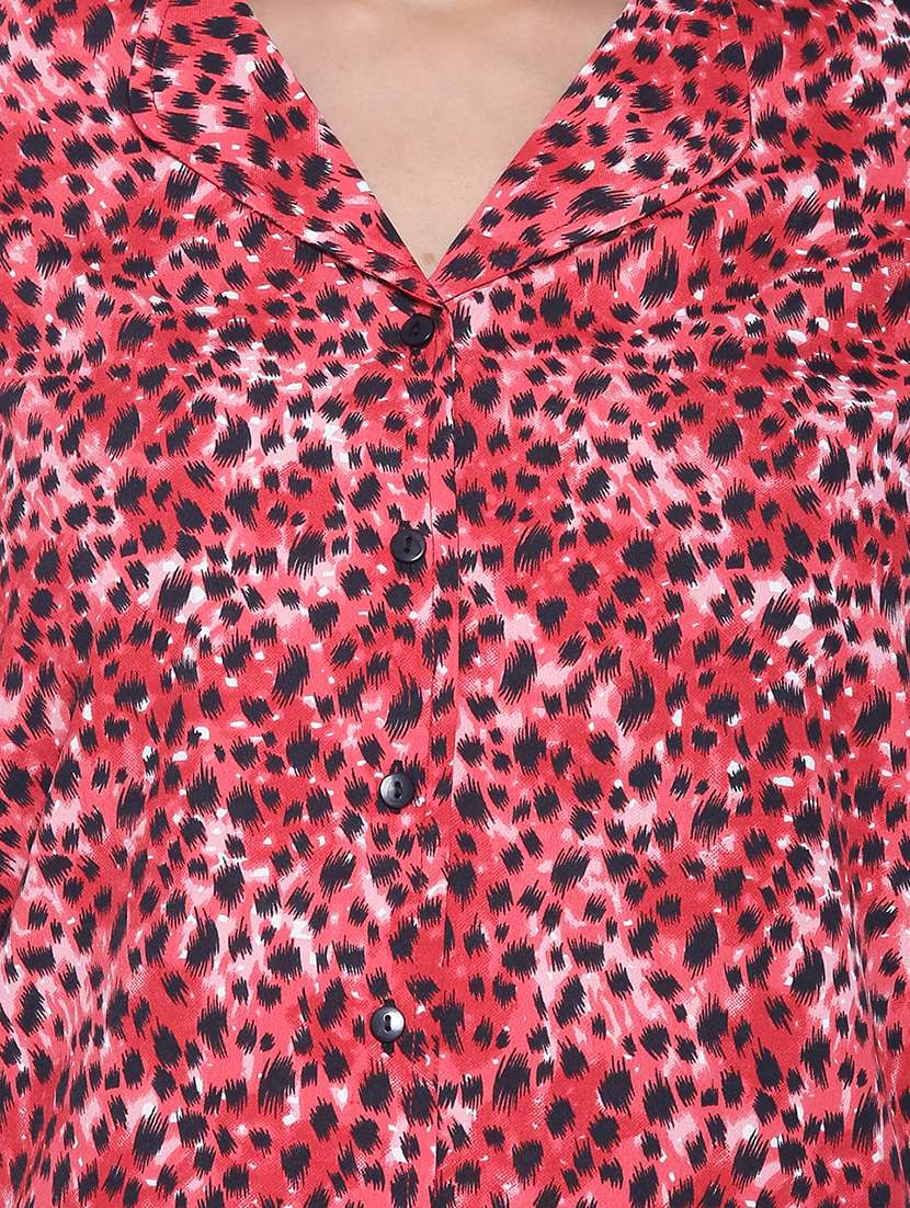 printed nightwear shorts set - 17554833 - Standard Image - 4