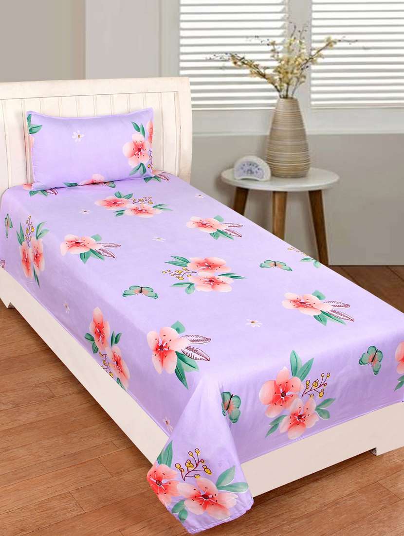 1 supersoft single bedsheet with 1 pillow cover