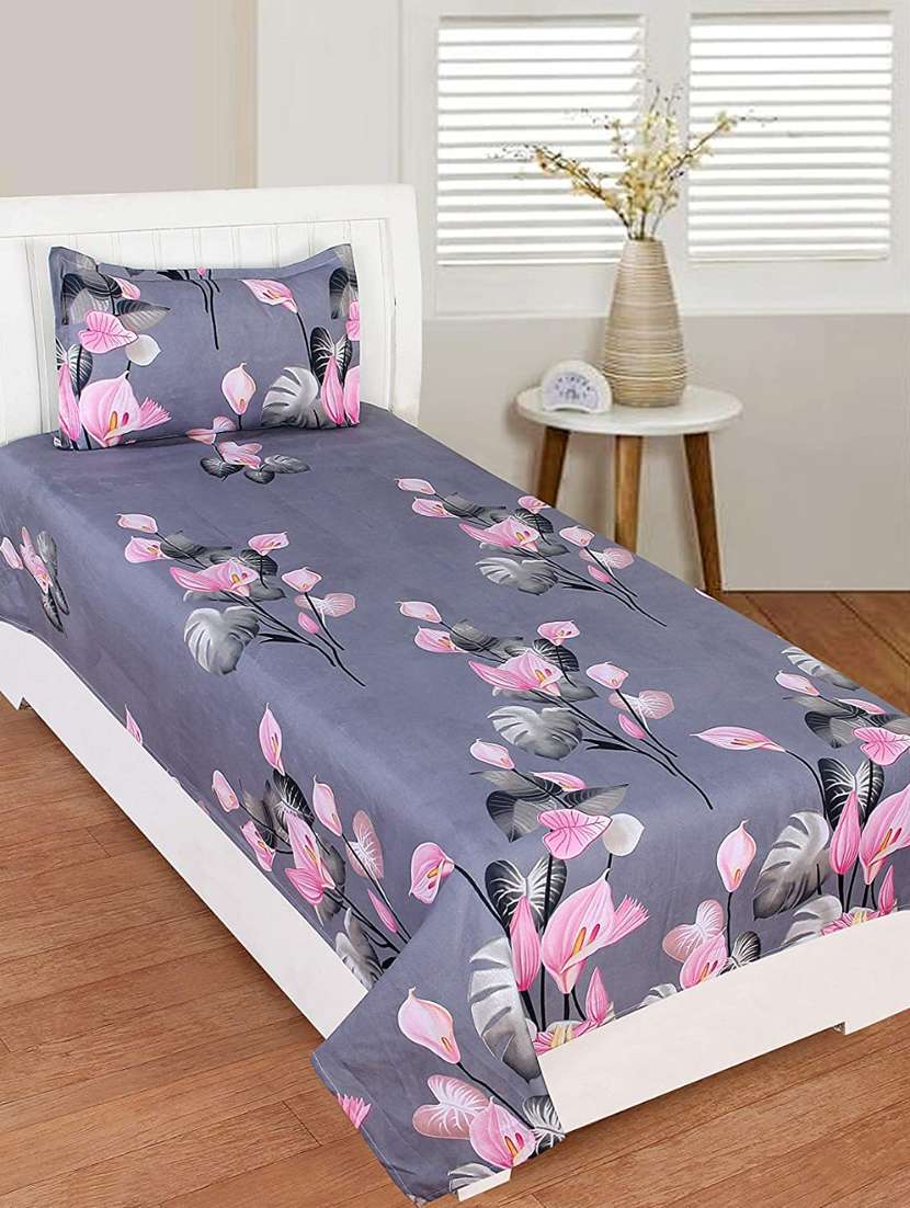 1 supersoft single bedsheet with 1 pillow cover