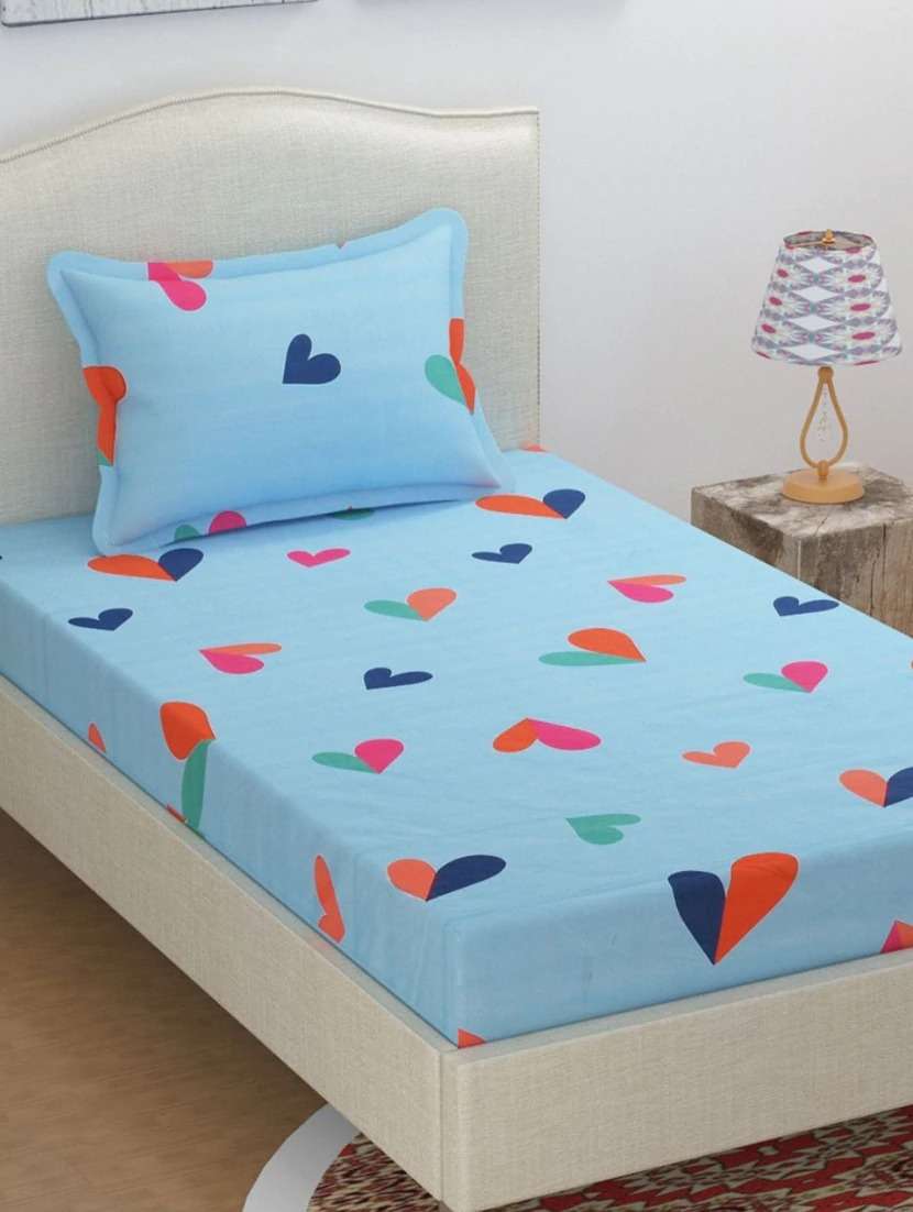 1 supersoft single bedsheet with 1 pillow cover