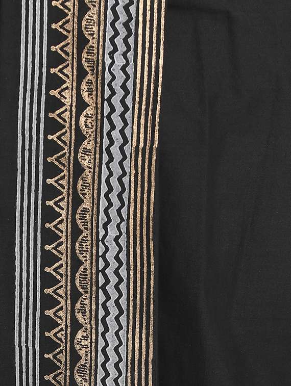 black printed dhoti - 17555749 -  Standard Image - 4