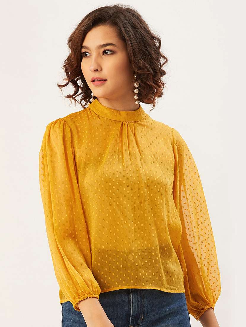 women's straight mock neck top