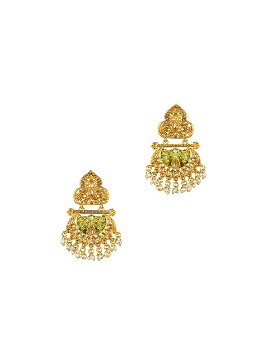 gold plated chandellier earring - 17556999 -  Standard Image - 1