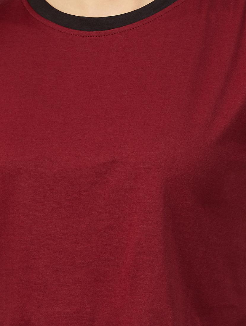round neck solid crop tee - 17557340 - Standard Image - 4