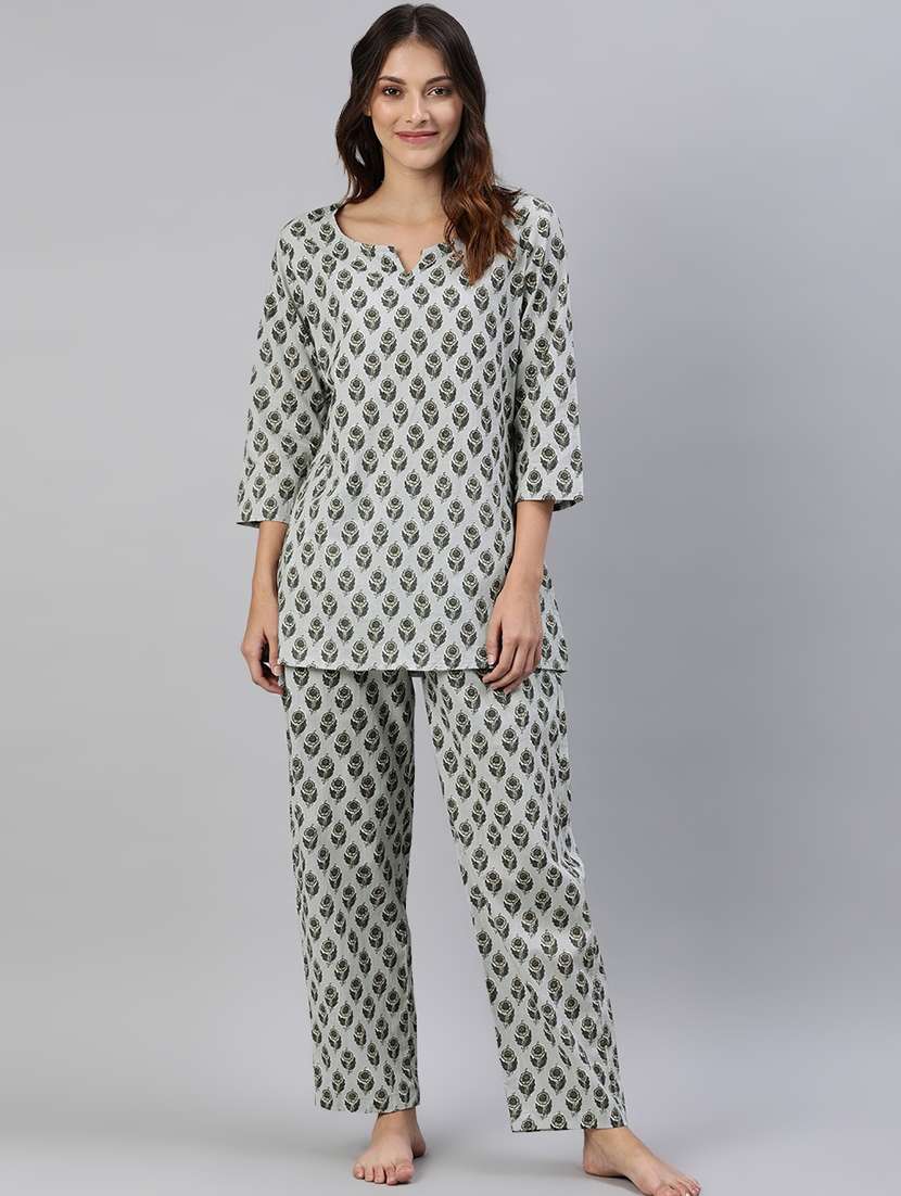 printed nightwear pyjama set 