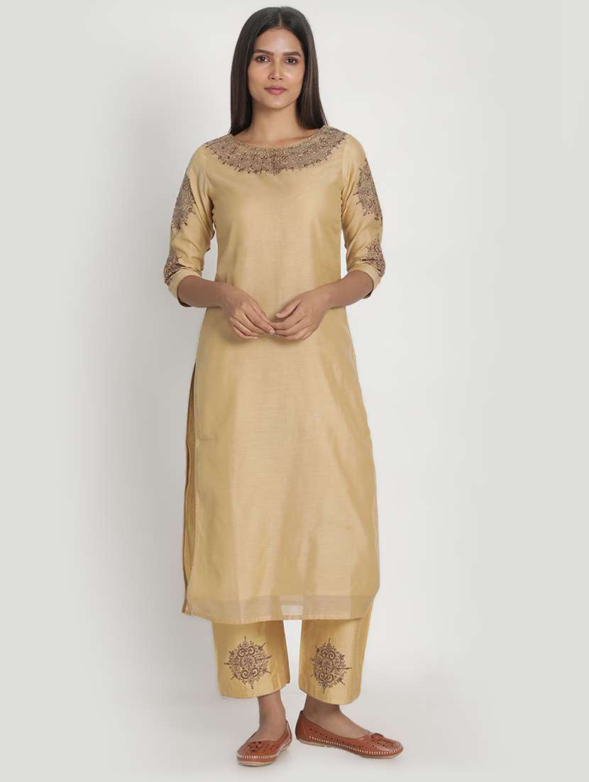 embroidered kurta palazzo set