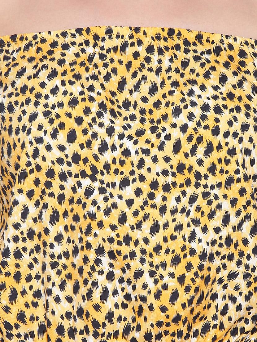 off shoulder printed romper - 17557557 - Standard Image - 4