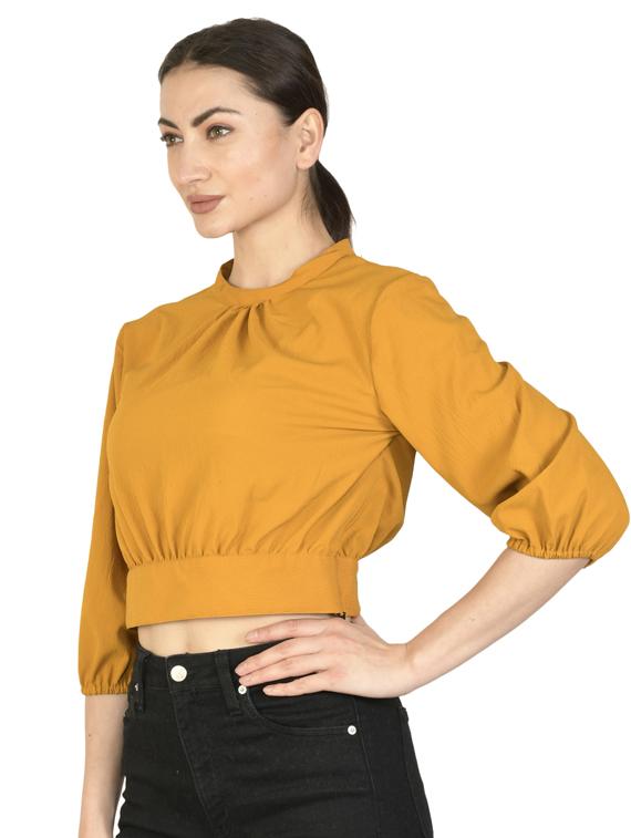 round neck solid crop top  - 17559279 -  Standard Image - 1