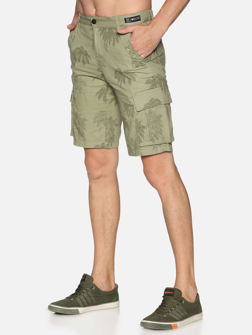 green denim short - 17559912 - Standard Image - 1