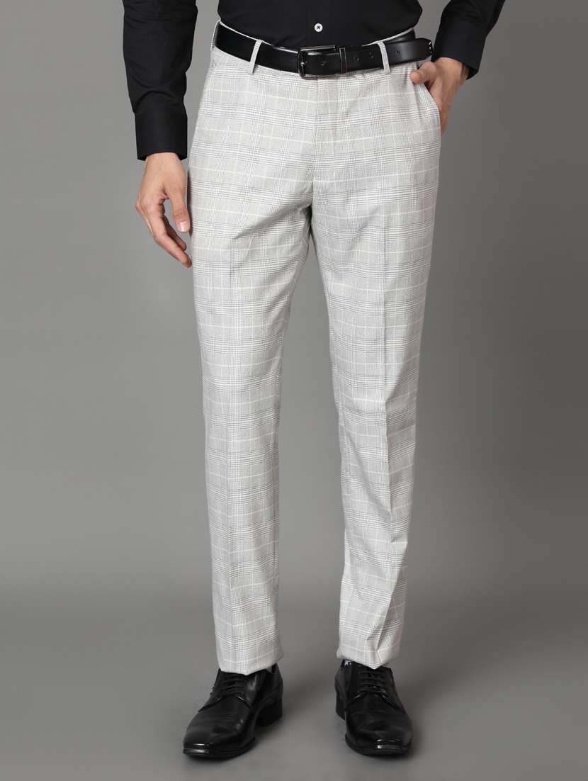 grey checkered formal trouser 