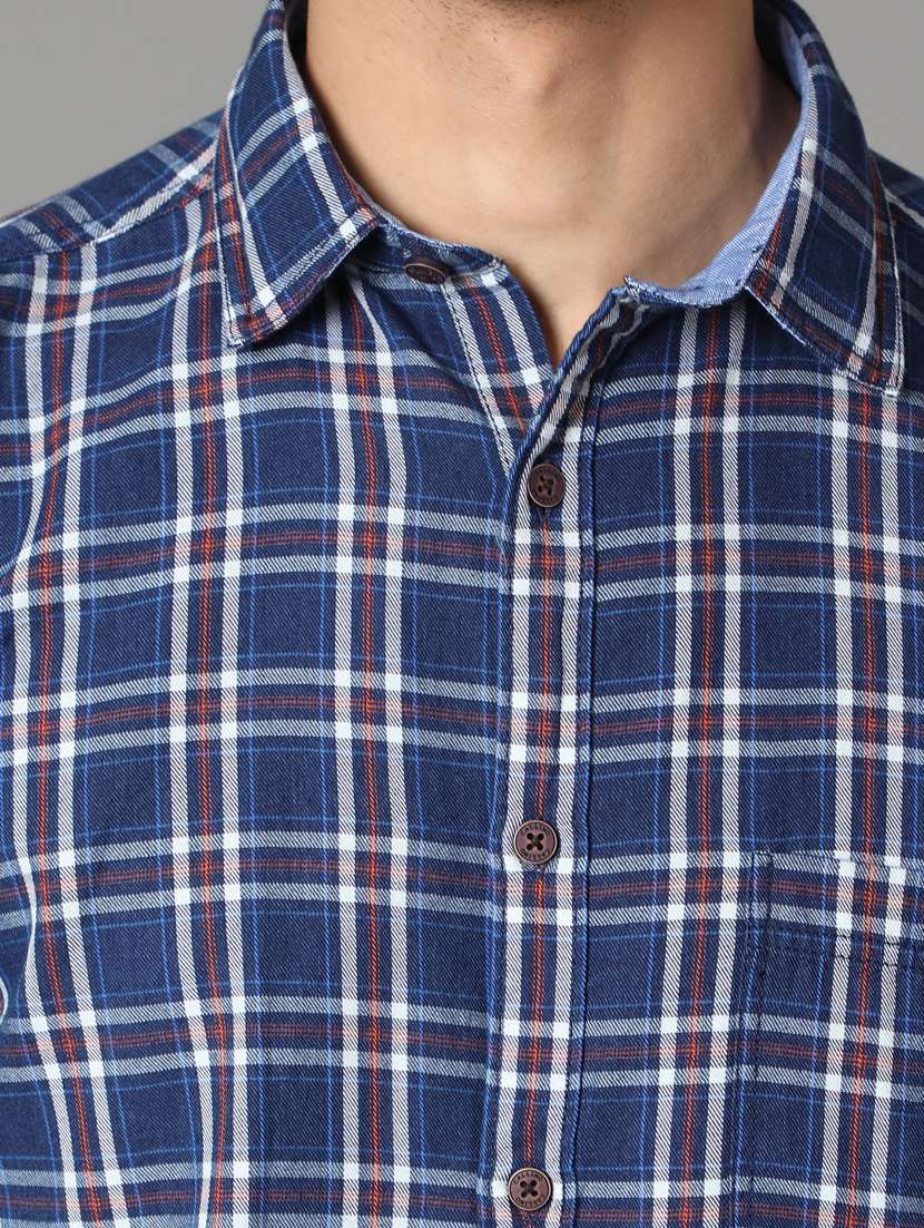blue checkered casual shirt - 17562605 -  Standard Image - 4