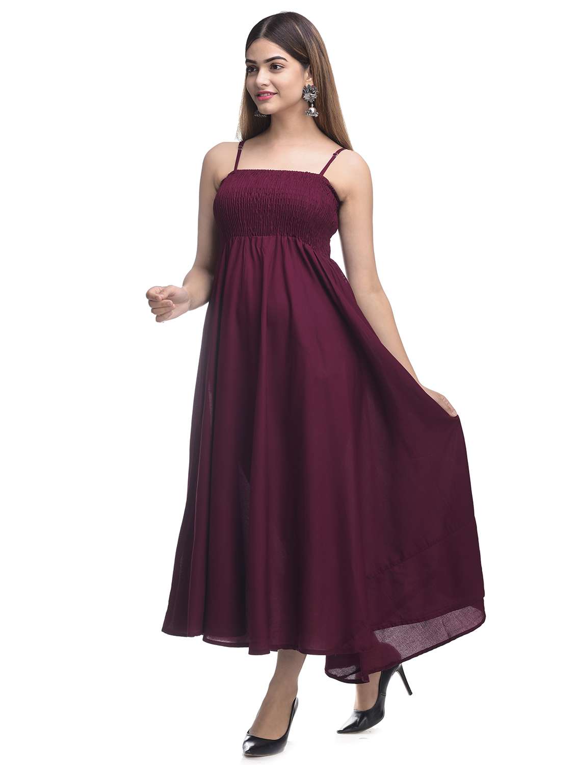  cotton blend fit & flared dress - 17562721 -  Standard Image - 1