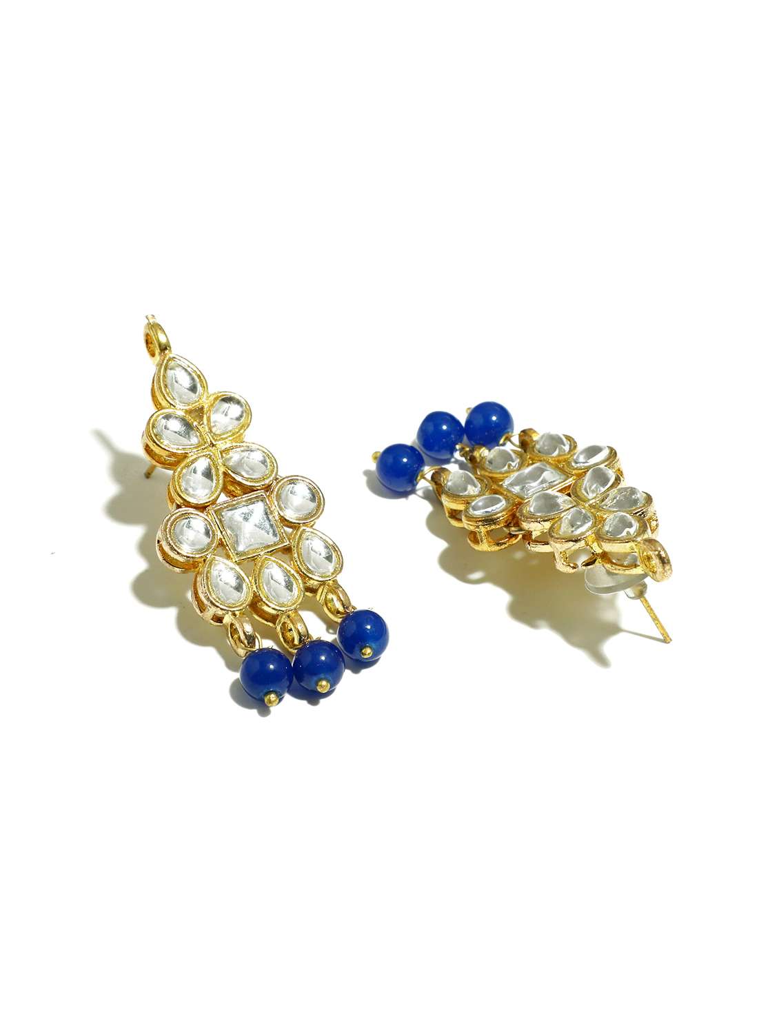blue metal earing and maang tikka set - 17562791 -  Standard Image - 4
