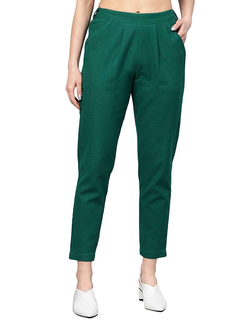mid rise pleated trouser