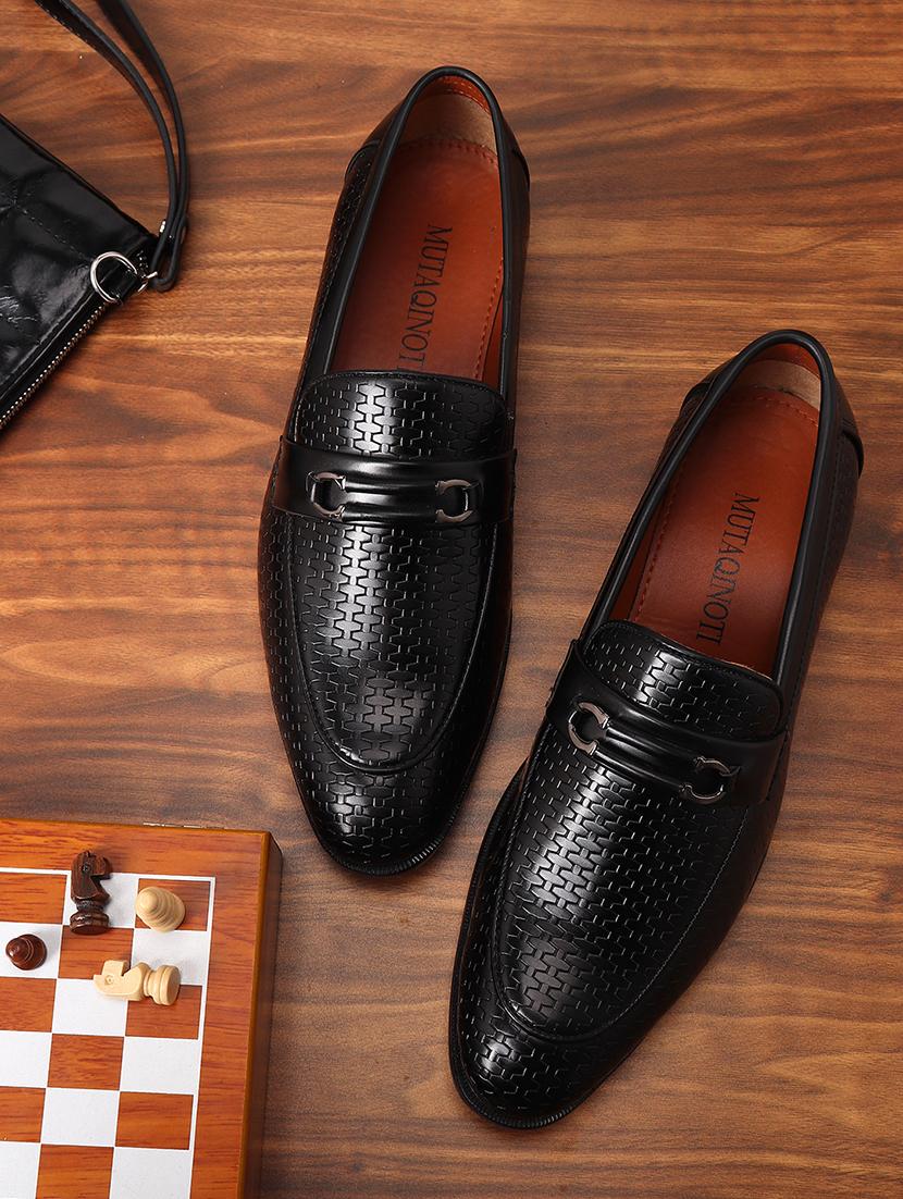 black patent leather slip on loafers