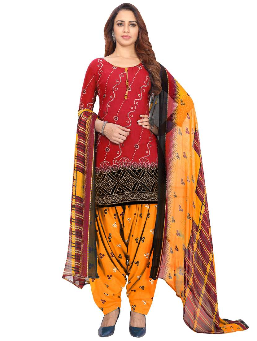 printed unstitched salwar suit