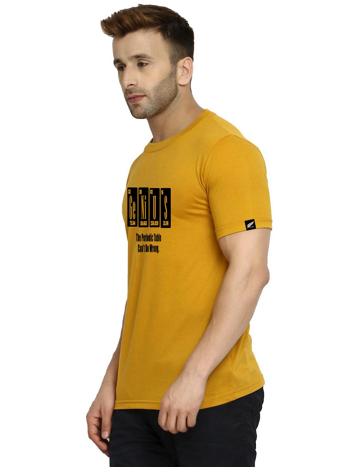 yellow chest print t-shirt - 17563516 - Standard Image - 1