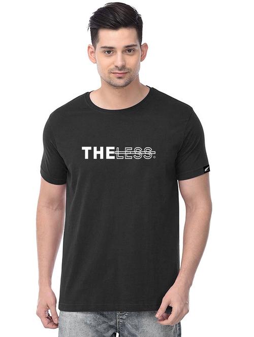 black chest print t-shirt - 17563526 - Standard Image - 0