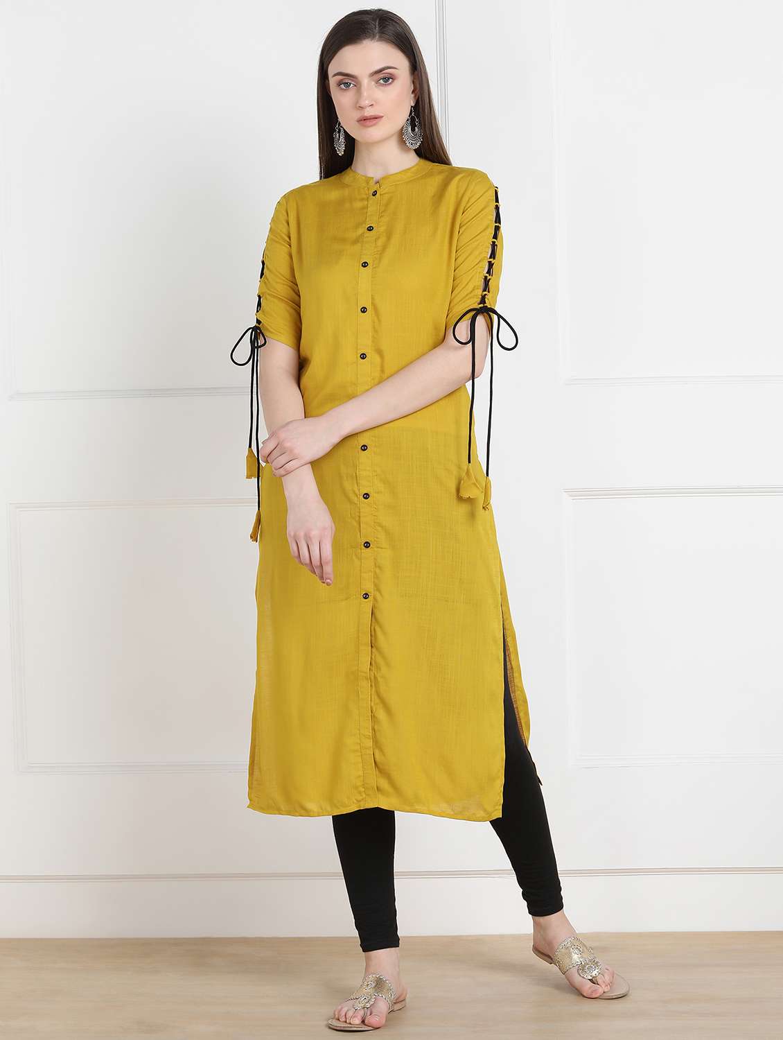 solid straight kurta