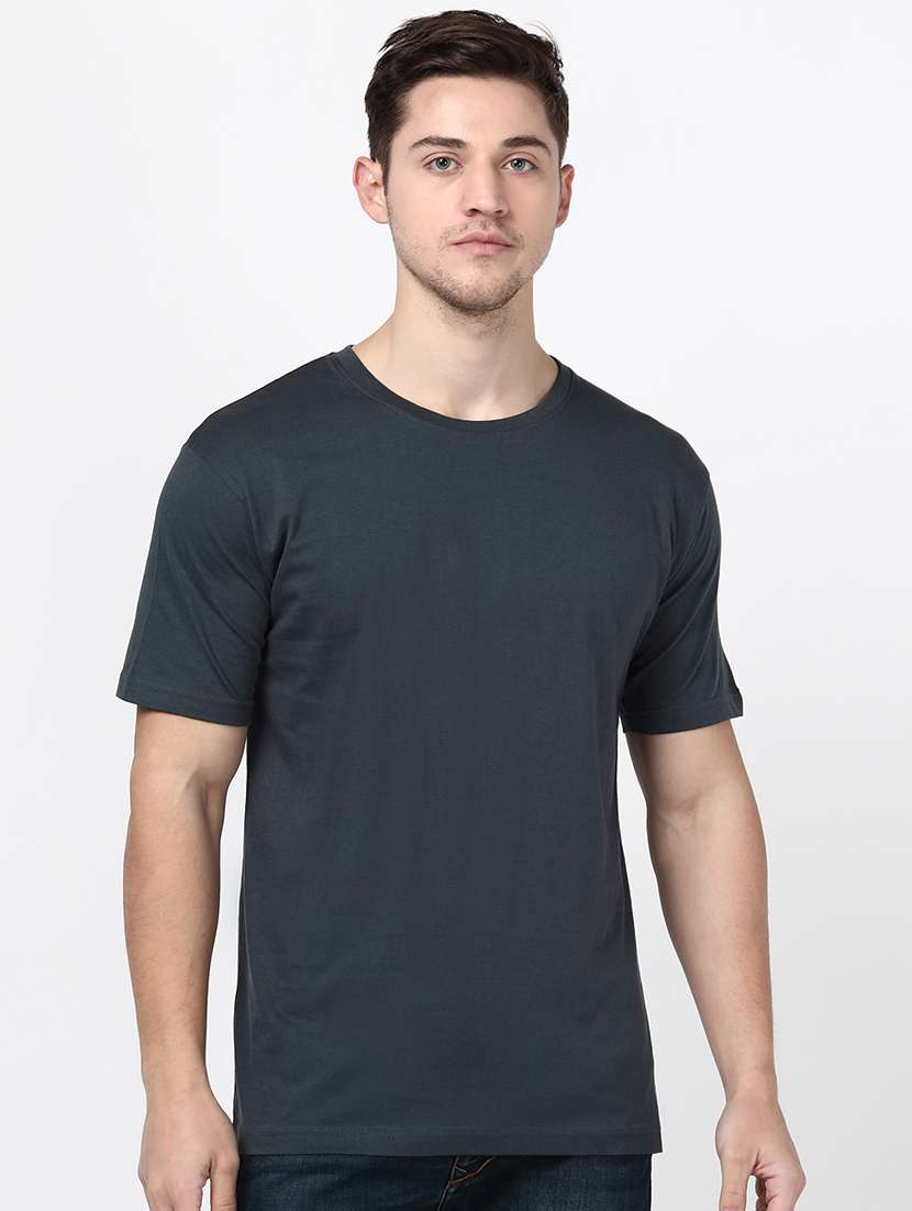grey solid t-shirt