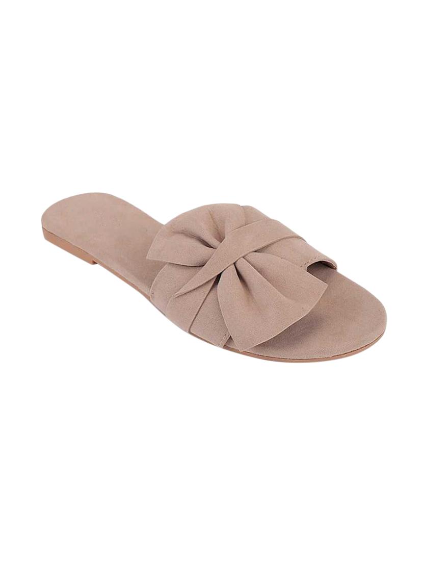 beige suede slip on sandals - 17565463 -  Standard Image - 1