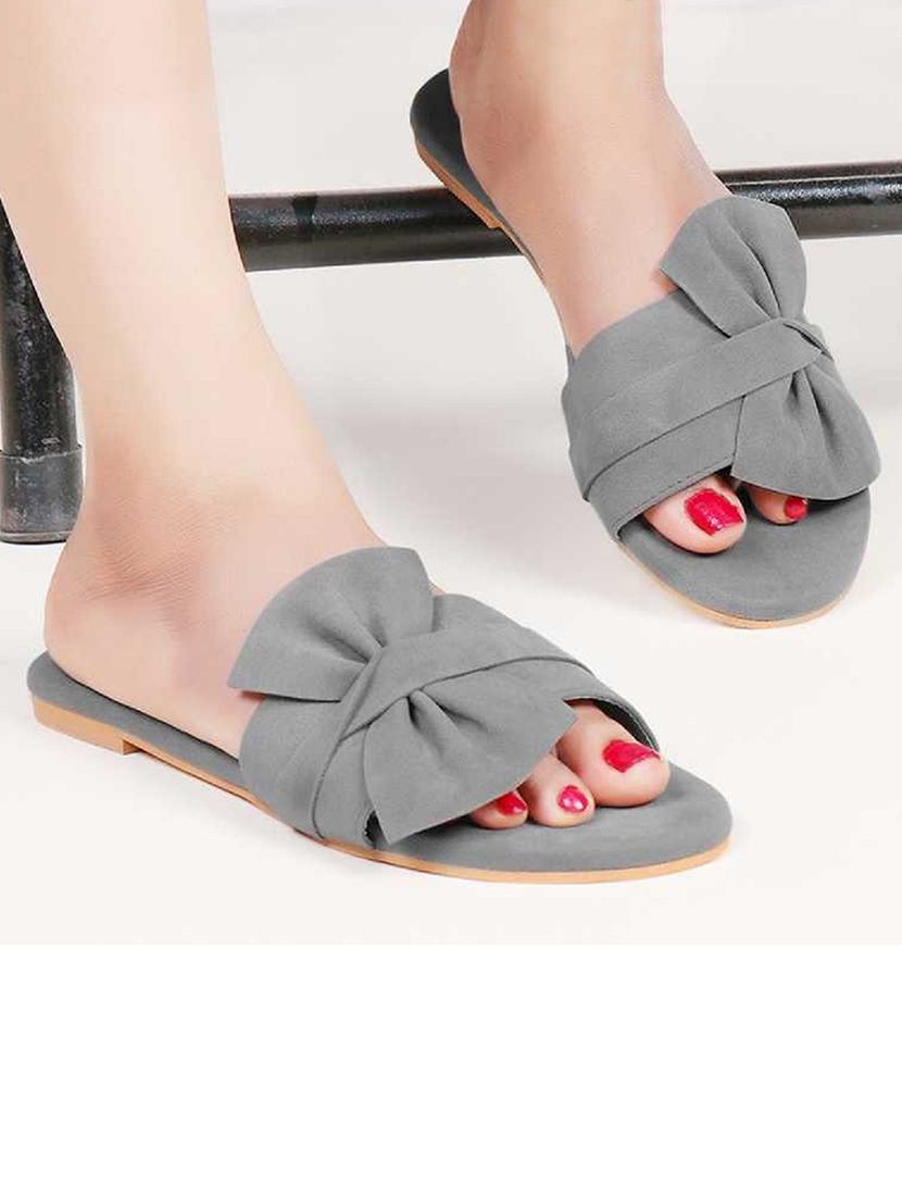 grey suede slip on sandals - 17565466 -  Standard Image - 1