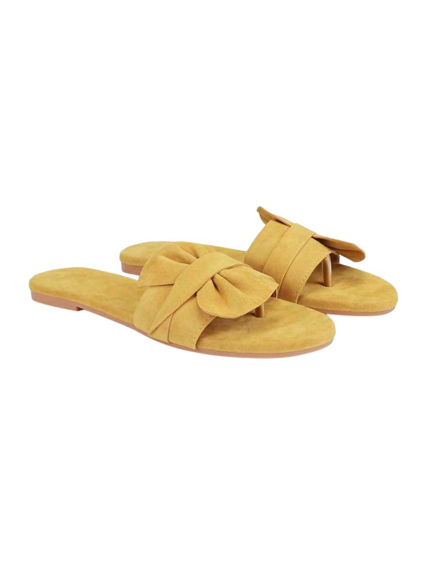 yellow suede slip on sandals - 17565470 -  Standard Image - 1