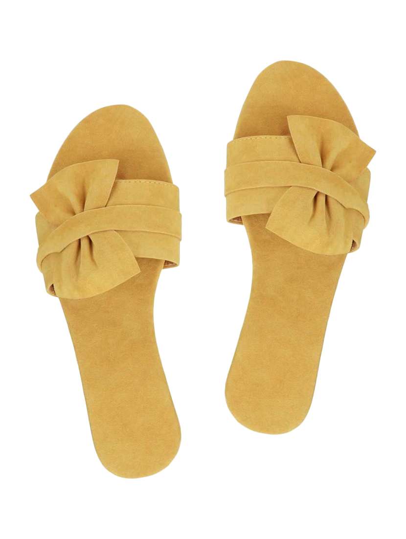 yellow suede slip on sandals - 17565470 -  Standard Image - 4