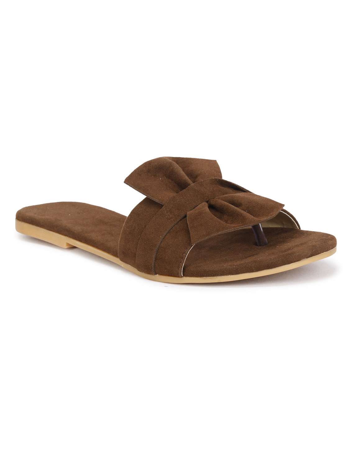 brown synthetic slip on sandals - 17565479 -  Standard Image - 1
