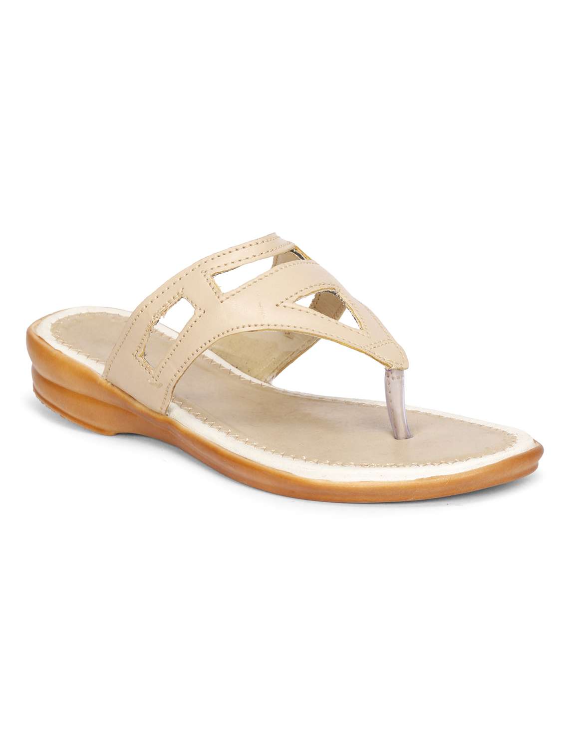 beige synthetic slip on sandals - 17565480 -  Standard Image - 1