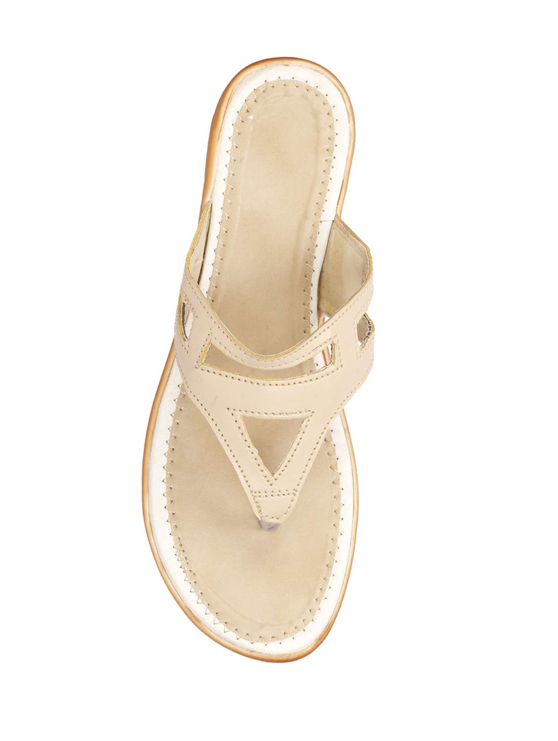 beige synthetic slip on sandals - 17565480 -  Standard Image - 4