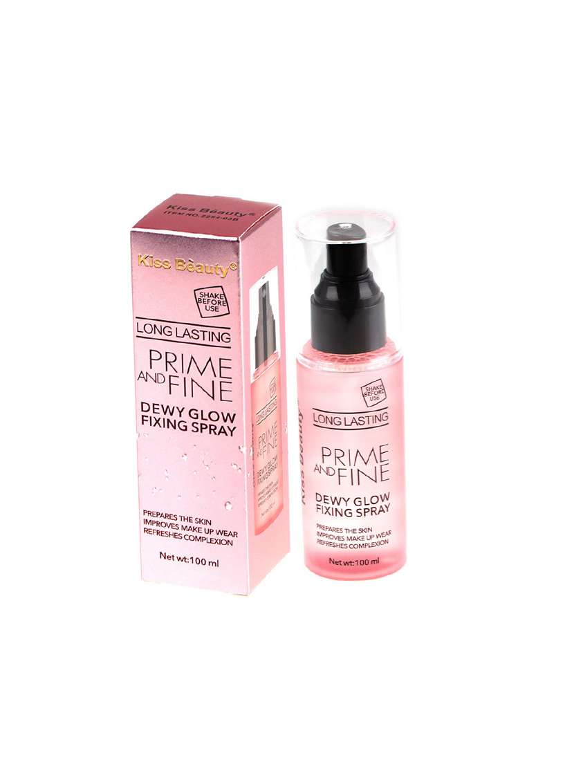 kiss beauty prime & fine dewy glow fixing spray