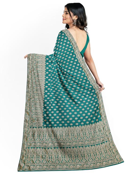 jacquard woven saree with blouse - 17565567 - Standard Image - 1