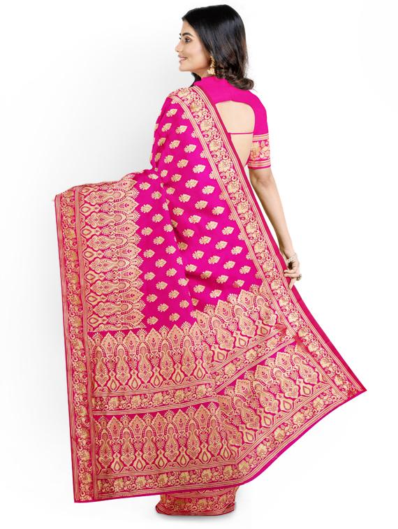 jacquard woven saree with blouse - 17565570 -  Standard Image - 1