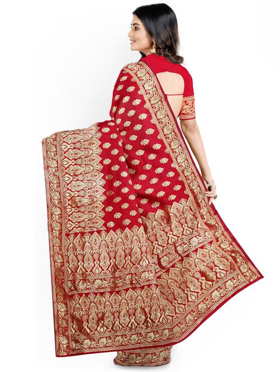 jacquard woven saree with blouse - 17565572 -  Standard Image - 1