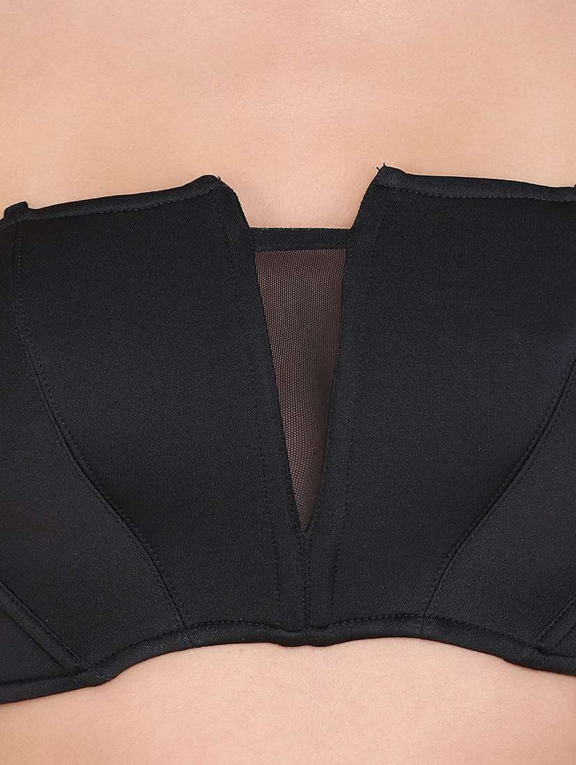 black poly lycra lette bra - 17566216 - Standard Image - 4