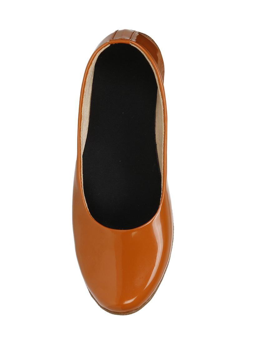 tan pvc slip on ballerina - 17566442 - Standard Image - 4