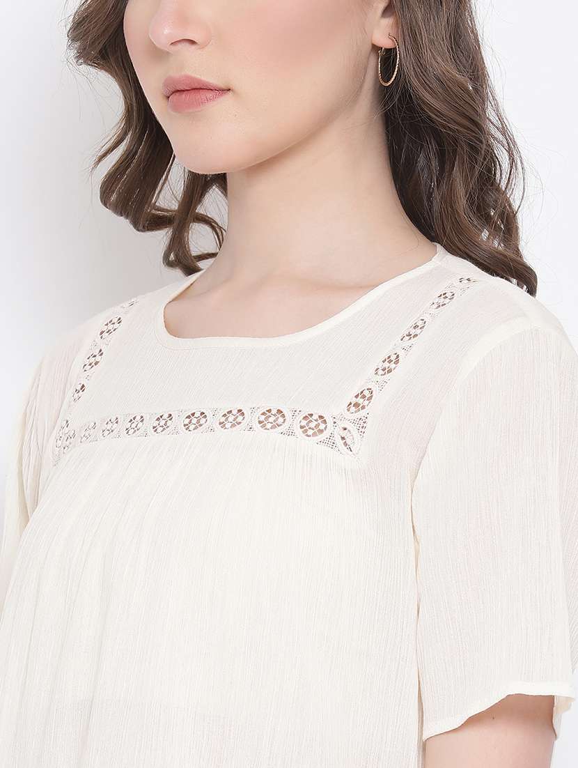 women's straight round neck top - 17567047 -  Standard Image - 4