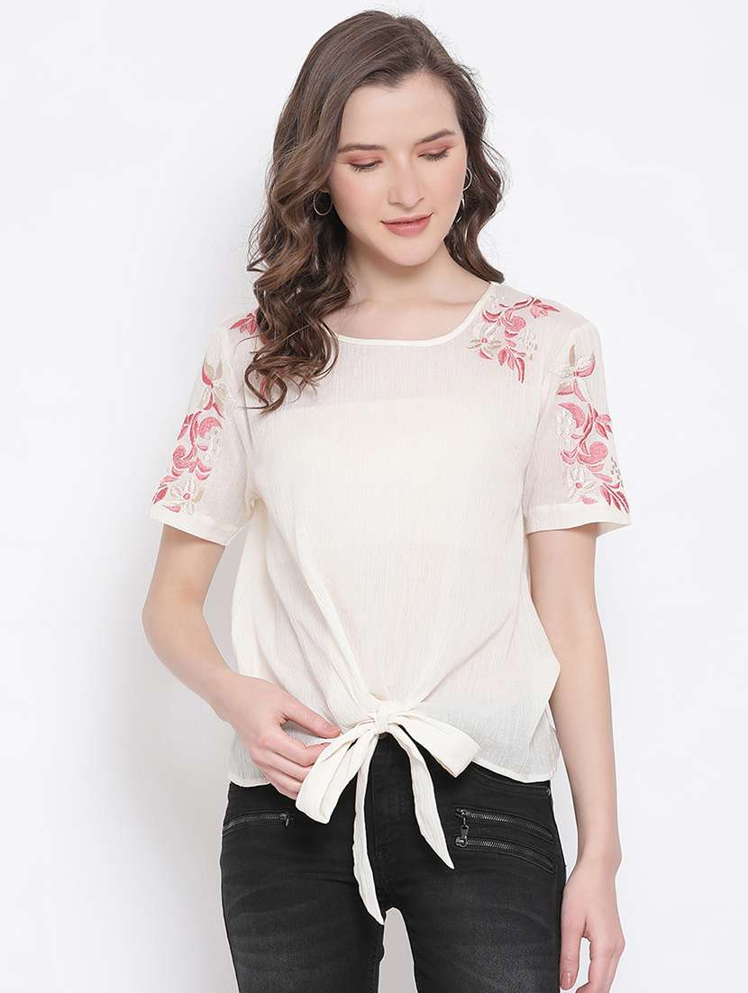 women's straight round neck top - 17567048 - Zoom Image - 0