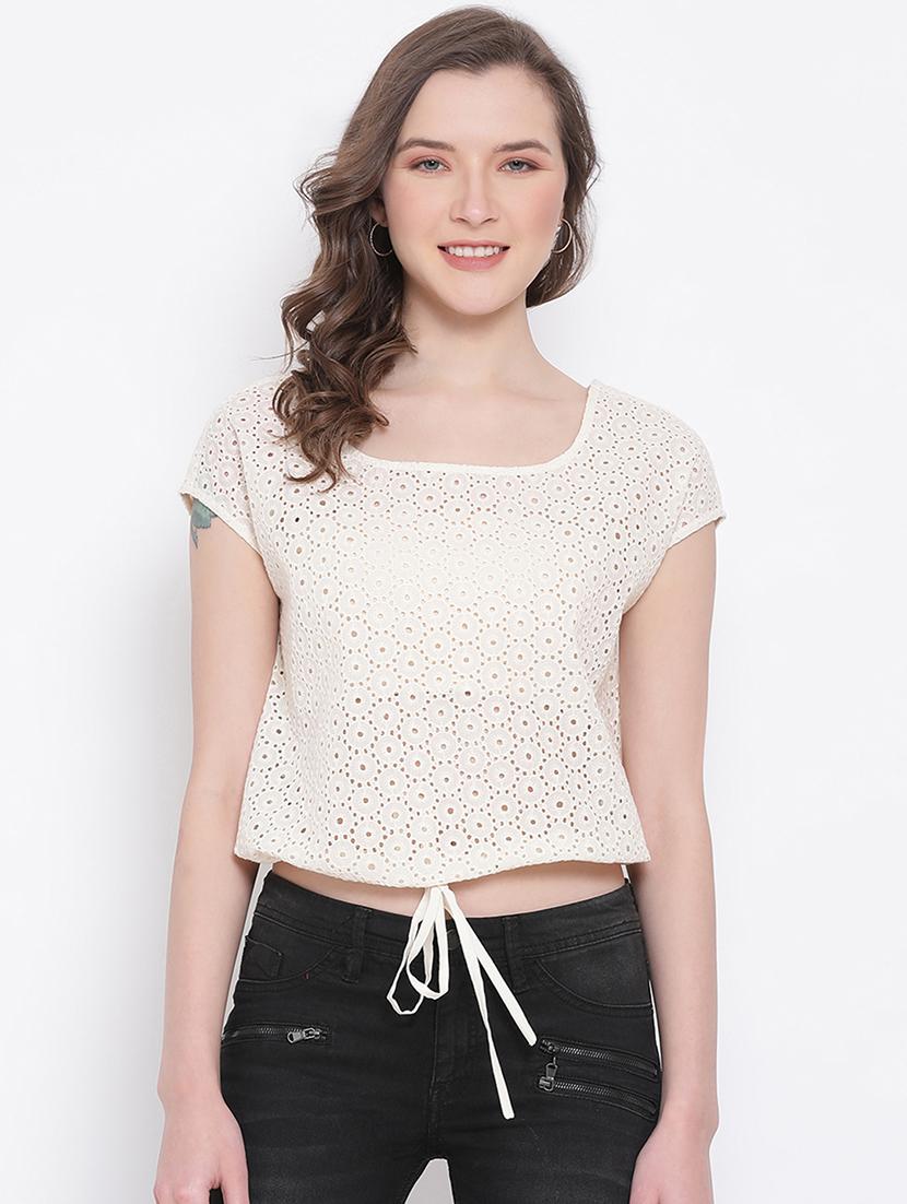 women's crop square neck top - 17567050 - Zoom Image - 0