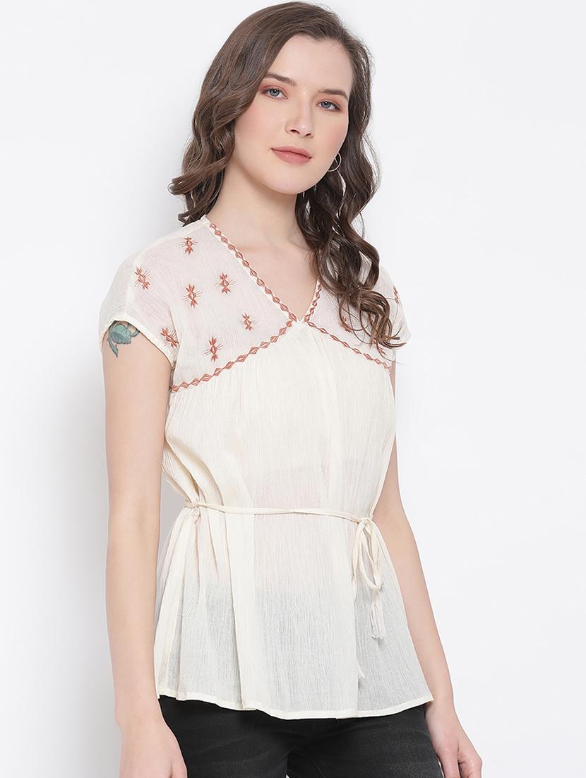 women's peplum v neck top - 17567053 -  Standard Image - 1