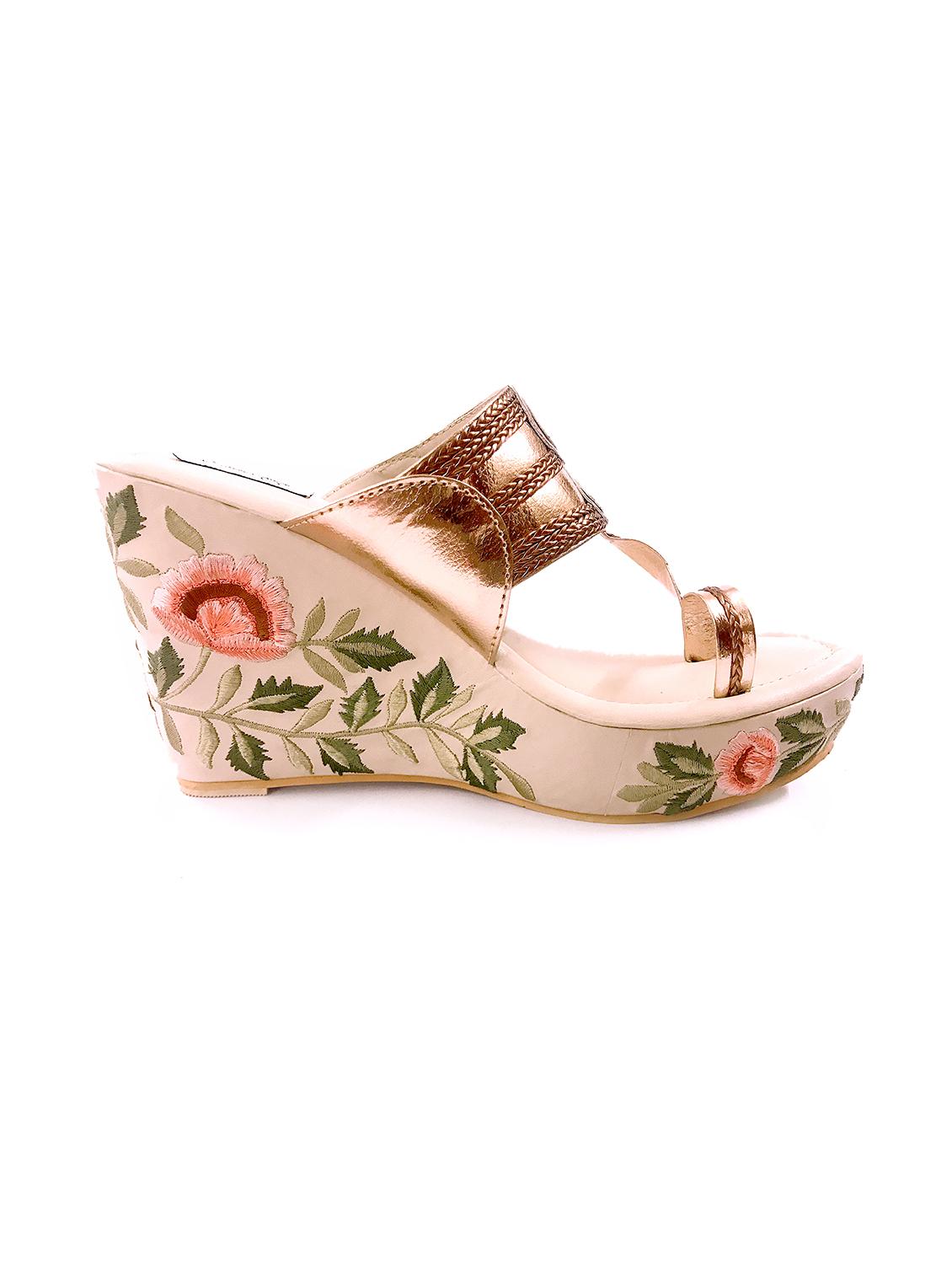 rose gold brid kolapuri - 17567102 -  Standard Image - 1