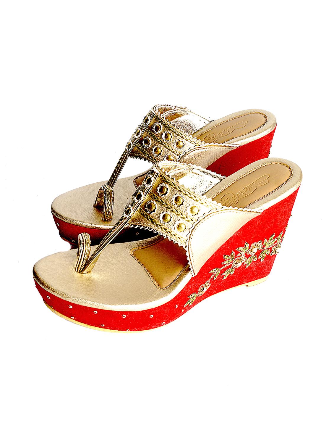 rose gold brid kolapuri - 17567108 -  Standard Image - 1